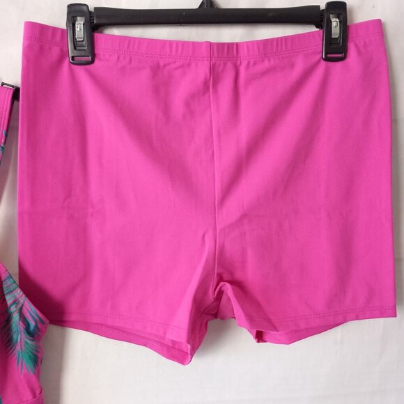 Kim Gravel x Swimsuits for All Tankini & Swim Short Set Pink Floral Size 14 NWT - Picture 11 of 11
